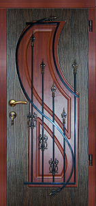 Дверь с ковкой №8 - фото