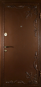 Дверь с ковкой №3 - фото